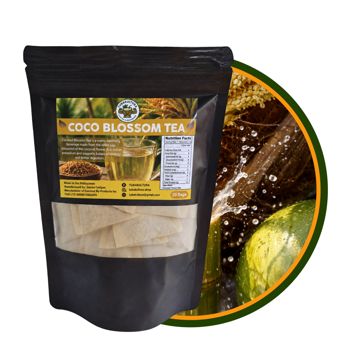 Coconut Blossom Tea With Teabags