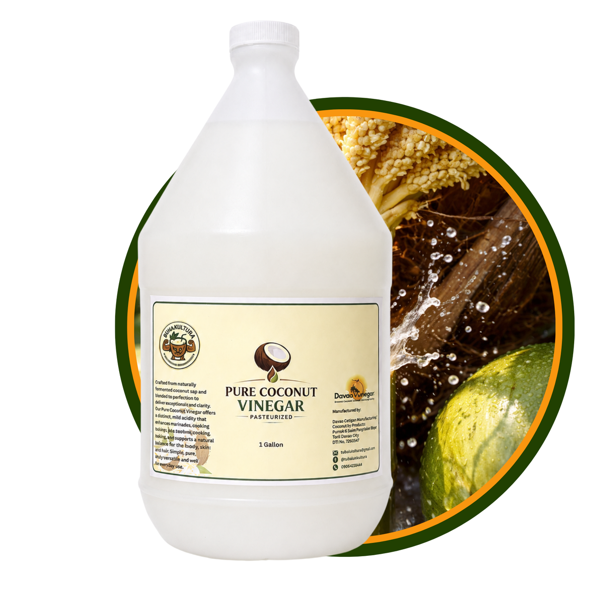 Pasteurized Coconut Vinegar 1 Gallon